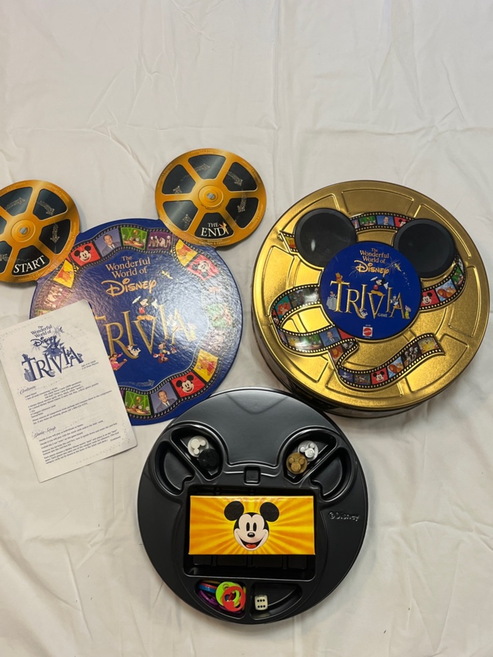 Disney Trivia Game Set in Gold, Blue & Black